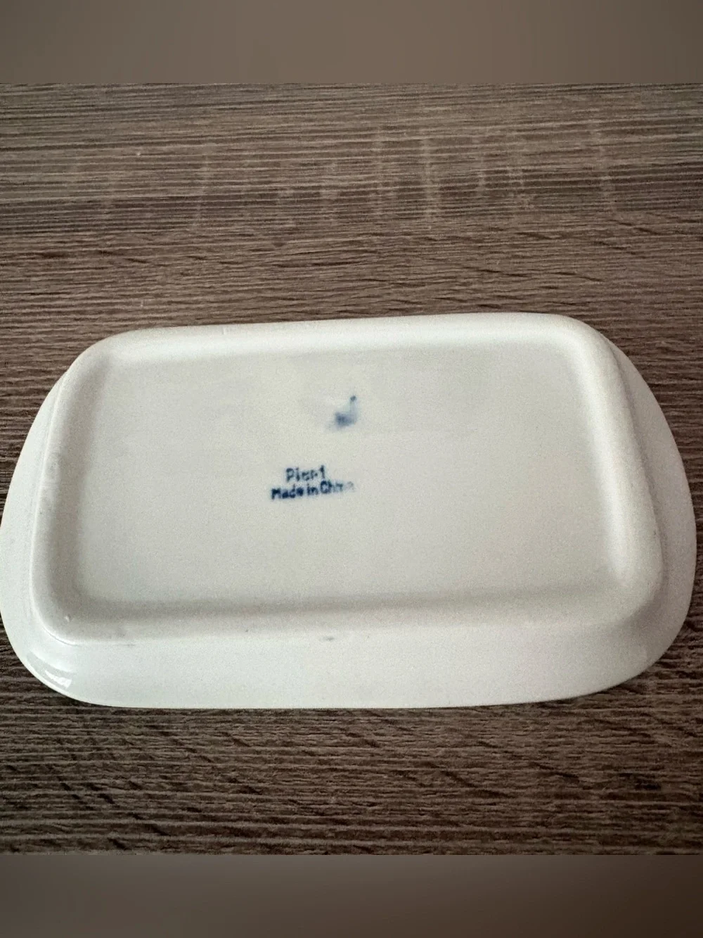 Pier 1 Cobalt Blue & White Small Sugar and Creamer Set with Tray - Preused